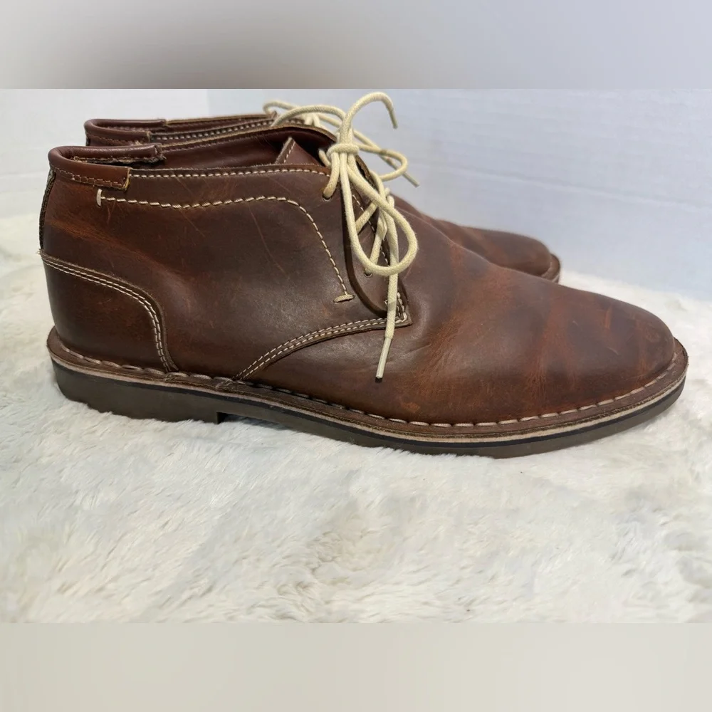 Kenneth Cole Reaction size 10.5 brown men’s leather Desert Sun Chukka boots